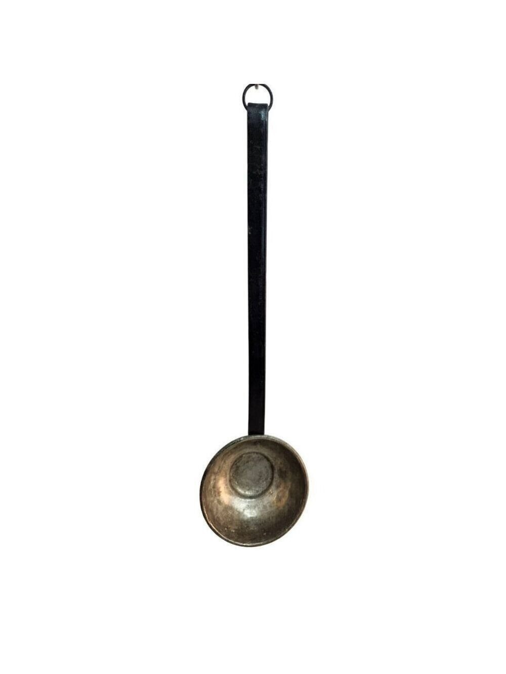 Antique Copper Ladle Scoop Forged Iron Handle
